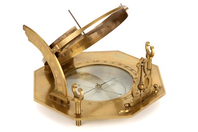 Lot 43 - A Large Brass Equinoctial Sundial
