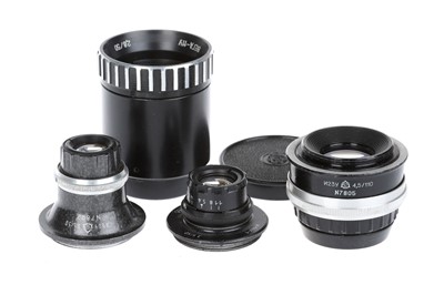 Lot 642 - A Selection of Four Soviet Utility Lenses
