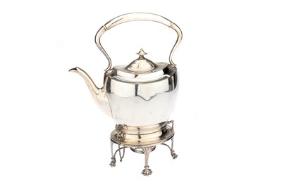 Lot 181 - A Silver Plated Spirit Kettle by James Dixon & Sons