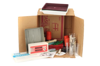 Lot 774 - A Mixed Box of Darkroom Accessories