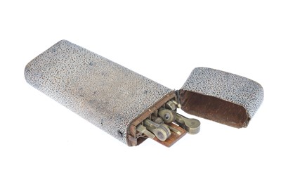 Lot 34 - Sharkskin Covered Drawing Instrument Etui