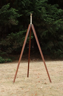 Lot 73 - Brass  & Mahogany Telescope Tripod