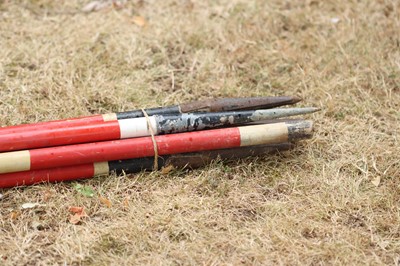 Lot 36 - A Selection of Surveryor's Poles & Chains