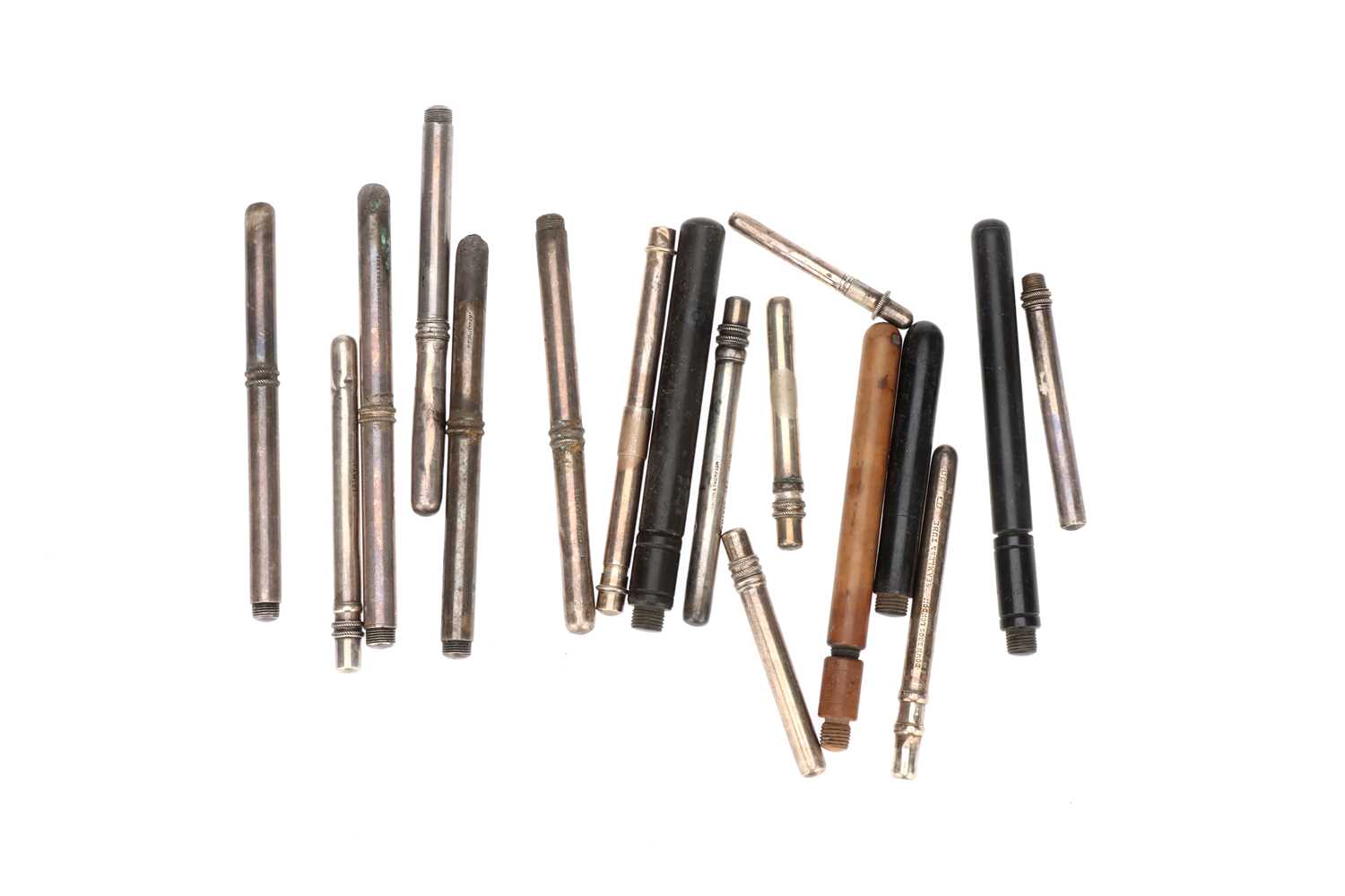 Lot 17 - Medical, Silver Styptic Pencils/Pencil Cases
