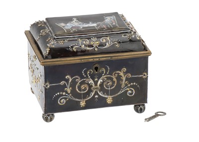 Lot 152 - A 19th Century Continental Enamel Jewellery Casket