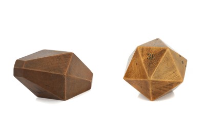Lot 249 - Two Early Wooden Crystal Models