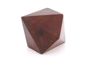 Lot 250 - A Large Wooden Double six Sided Pyramid Crystal Model