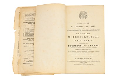 Lot 356 - Early Catalogue for Negretti & Zambra, 1864