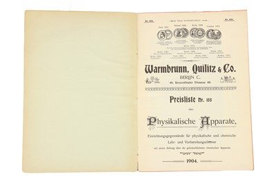 Lot 61 - Scientific - Warmbrunn, Quiltz & Co, Catalogue, 1905