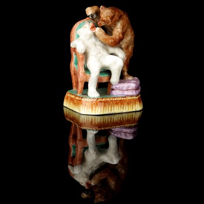 Lot 111 - Porcelain Figures of Bears as Dentist & Patient