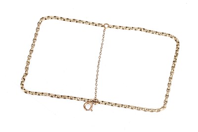 Lot 12 - A Belcher Link Yellow Precious Metal Double Strand Bracelet