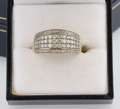 Lot 25 - A 9 ct Gold Pavé Set Diamond Dress Ring