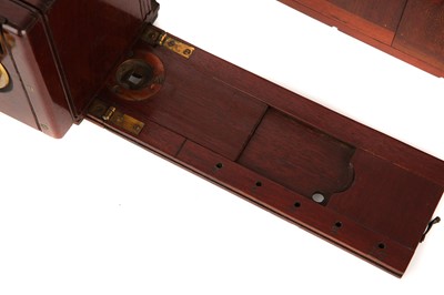 Lot 1311 - A C. T. Crouchton 2¾x3¼" Stereo Sliding Wet Plate Mahogany Camera