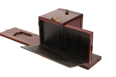 Lot 1311 - A C. T. Crouchton 2¾x3¼" Stereo Sliding Wet Plate Mahogany Camera
