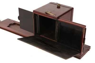 Lot 1311 - A C. T. Crouchton 2¾x3¼" Stereo Sliding Wet Plate Mahogany Camera