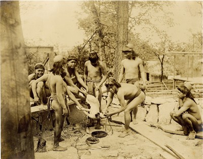 Lot 103 - A Vintage Photograph of Sacrifice of a Goat