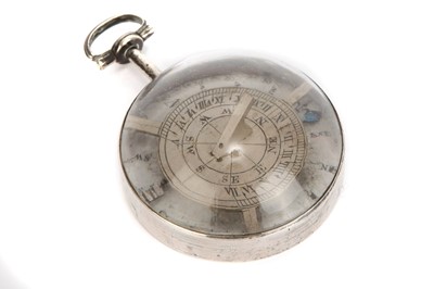 Lot 52 - An 18th Century Pocket Watch Type Compass Sundial