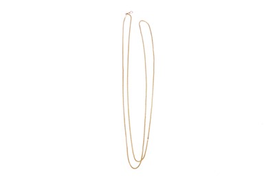 Lot 758 - 9 ct Gold Muff Chain