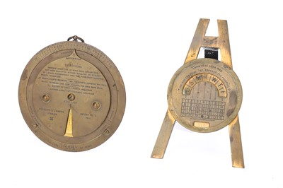 Lot 854 - WWI Period Brass Weather Forecaster by Negretti & Zambra