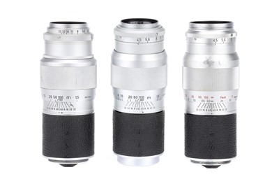 Lot 64 - Three Leitz Wetzlar Hektor f/4.5 135mm Camera Lenses
