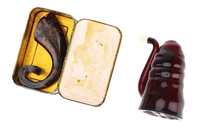 Lot 128 - Ear Trumpets, Blodgett’s Audiphone Auricle and another