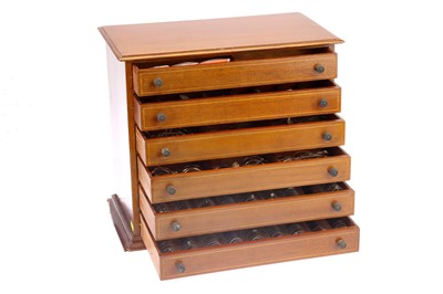 Lot 7 - An Antique Optician's Spectacle Construction Chest with Original Contents