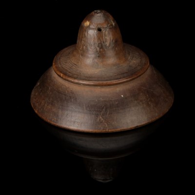 Lot 74 - A Rare Turned Fruitwood Nipple Shield