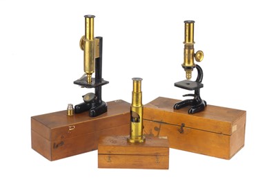 Lot 782 - A Collection of French & German Microscopes