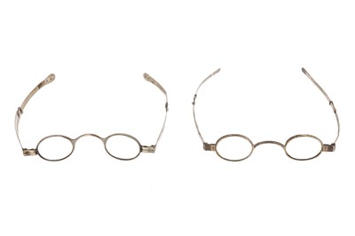 Lot 1 - Two Pairs of Early 19th Century Silver Spectacles