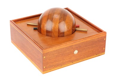 Lot 75 - A Wooden Magnetic Demonstration Globe