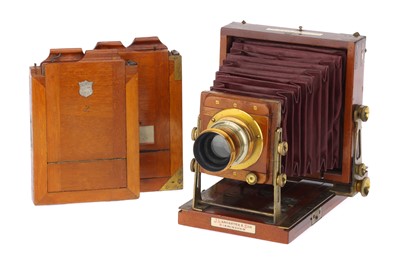 Lot 541 - A J. Lancaster & Sons 'The Special Instantograph' Mahogany Quarter Plate Camera