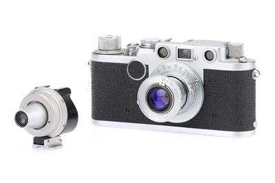 Lot 33 - A Leitz Wetzlar Leica IIf Red Dial Rangefinder Camera