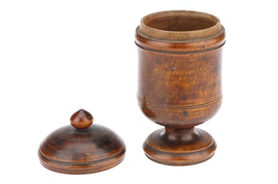 Lot 83 - An 18th Century Apothecary's Treen Cup and Cover