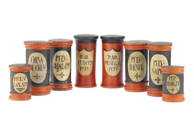 Lot 84 - A Collection of Eight German Apothecary Jars
