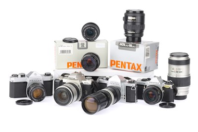 Lot 321 - A Selection of Pentax 35mm SLR Cameras and Lenses