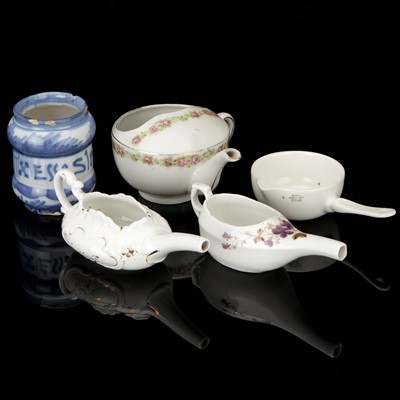 Lot 78 - A Hand Painted Blue & White Pottery Albarello