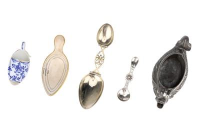 Lot 47 - A Pap Boat and Medicine Spoons