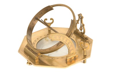 Lot 121 - A Large Brass Equinoctial Sundial