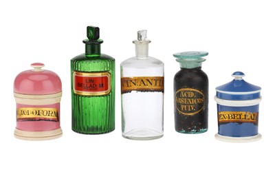 Lot 37 - Apothecary Shop Rounds, Poison Bottles