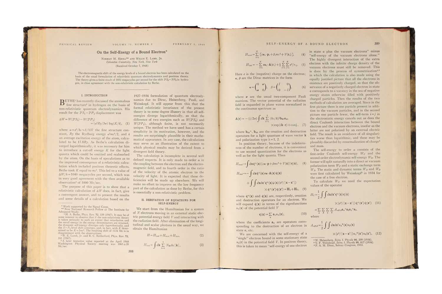 Lot 336 - Freeman John Dyson, Radiation Theories of Tomonaga, Schwinger, and Feynman