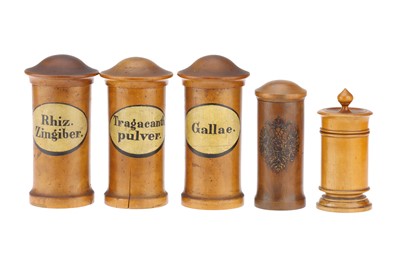 Lot 34 - German Wooden Apothecary Jars