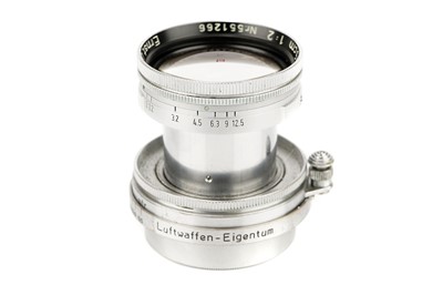 Lot 152 - A Leitz Summitar f/2 50mm 'Luftwaffen-Eigentum' Lens