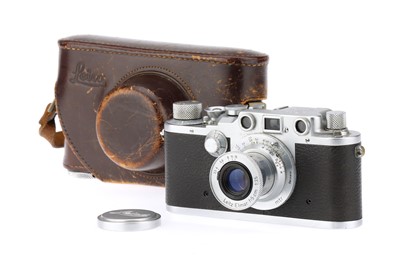 Lot 21 - A Leitz Wetzlar Leica IIIc 35mm Rangefinder Camera