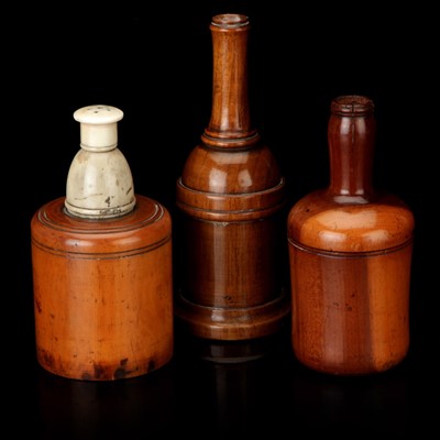 Lot 85 - Three Treen Powder Dispensers