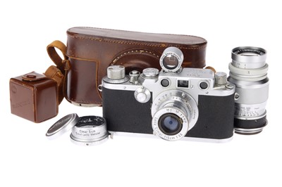 Lot 38 - A Leica IIIf 'Sharkskin' Rangefinder Camera