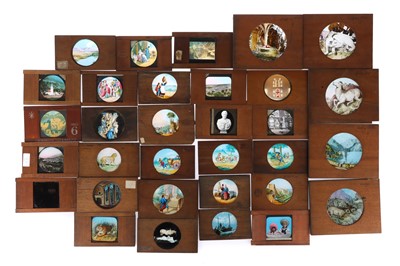 Lot 78 - A Collection of Mahogany Framed Magic Lantern Slides