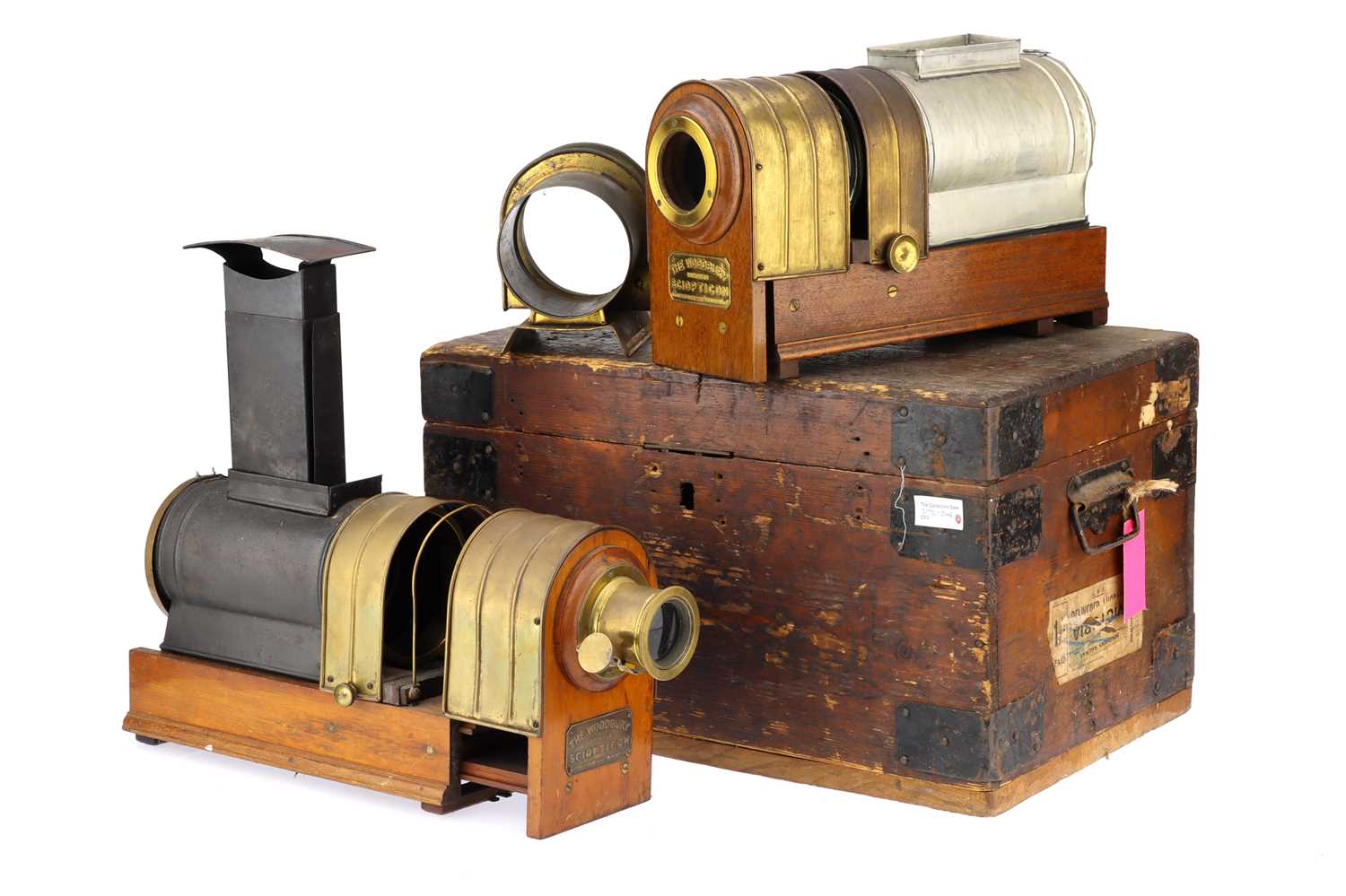Lot 39 - Magic Lanterns - Spare parts for Woodberry Sciopticon Lanterns