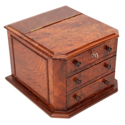 Lot 92 - A Small Walnut Collectors Cabinet