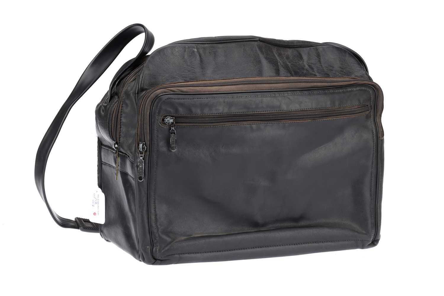 Lot 40 - A Black Leather "Stealth" Style Camera Outfit Bag For Leica