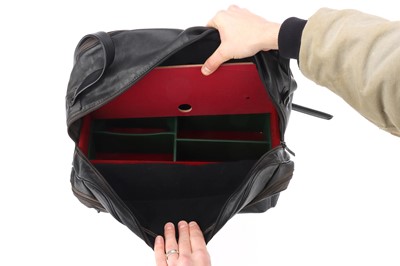 Lot 40 - A Black Leather "Stealth" Style Camera Outfit Bag For Leica